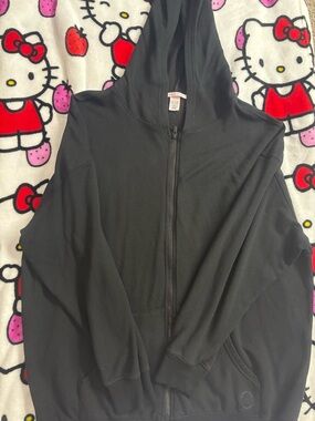 Victoria's Secret Black Hooded Zip Jacket